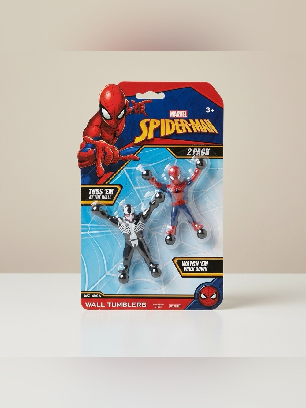 Marvel Spiderman 2 Pack Wall Tumblers 2 Versions of Spiderman